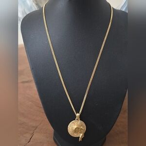 Givenchy Hat Necklace Gold Plated